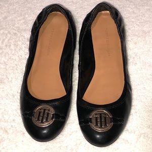Tommy Hilfiger Black Flats